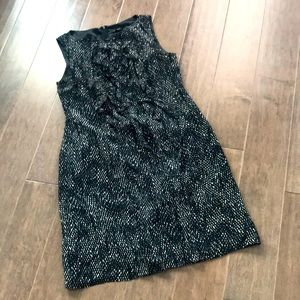 AnnTaylor Dress shift ruffled size 6 100 percent silk